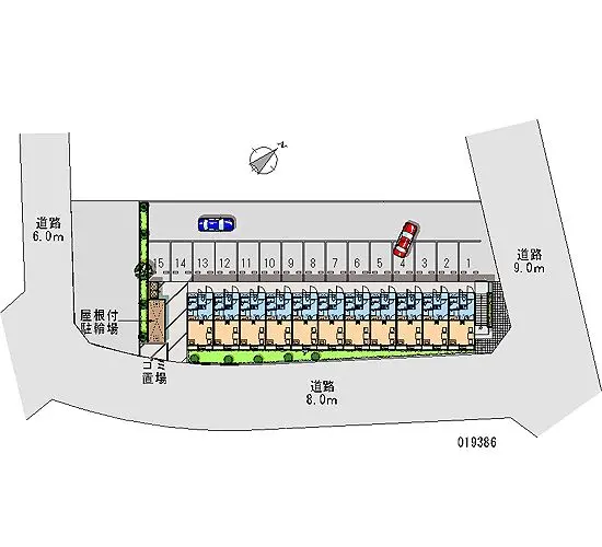 ★手数料０円★深谷市東方町３丁目　月極駐車場（LP）